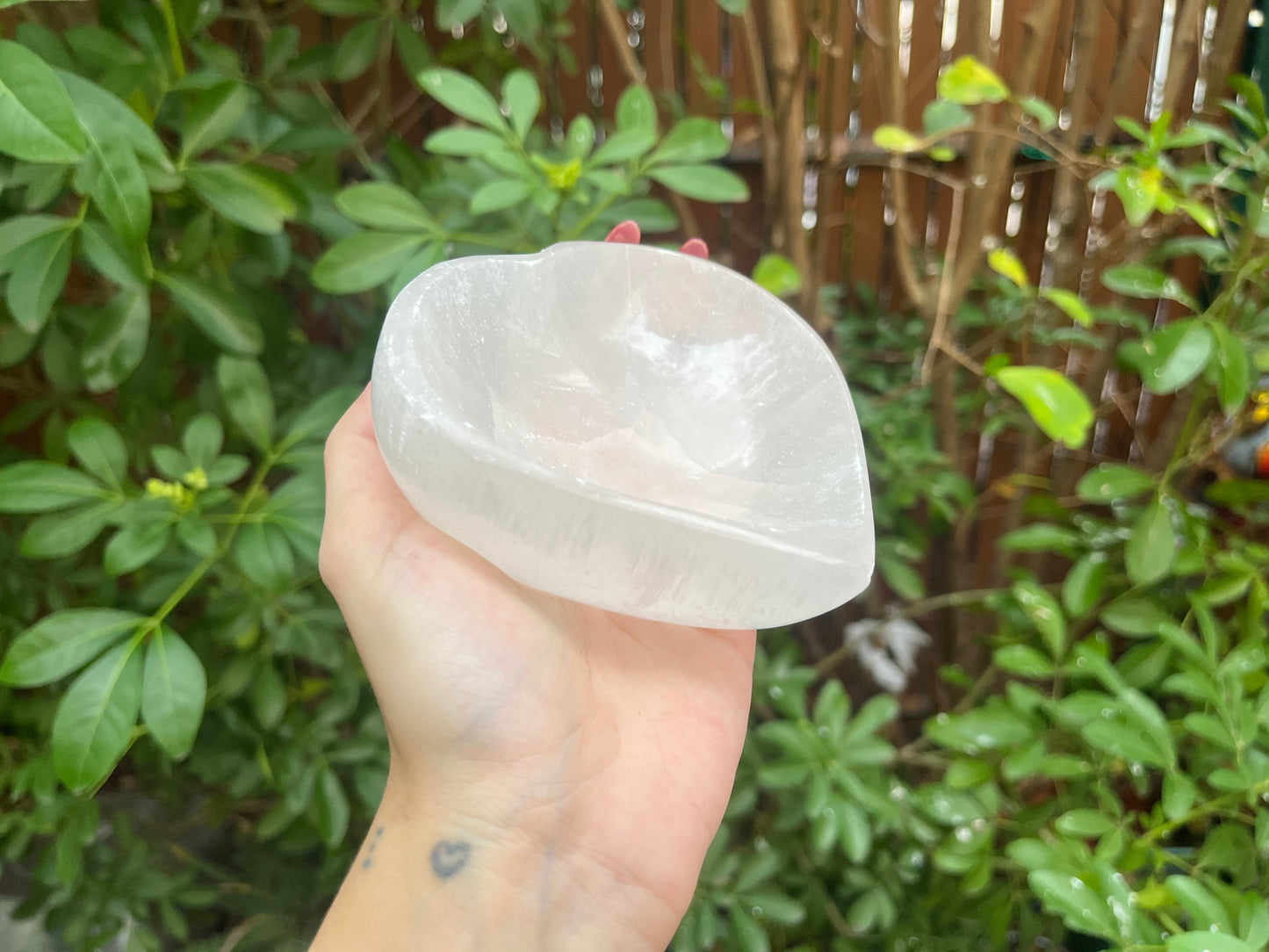 Heart-Shaped Selenite Bowl