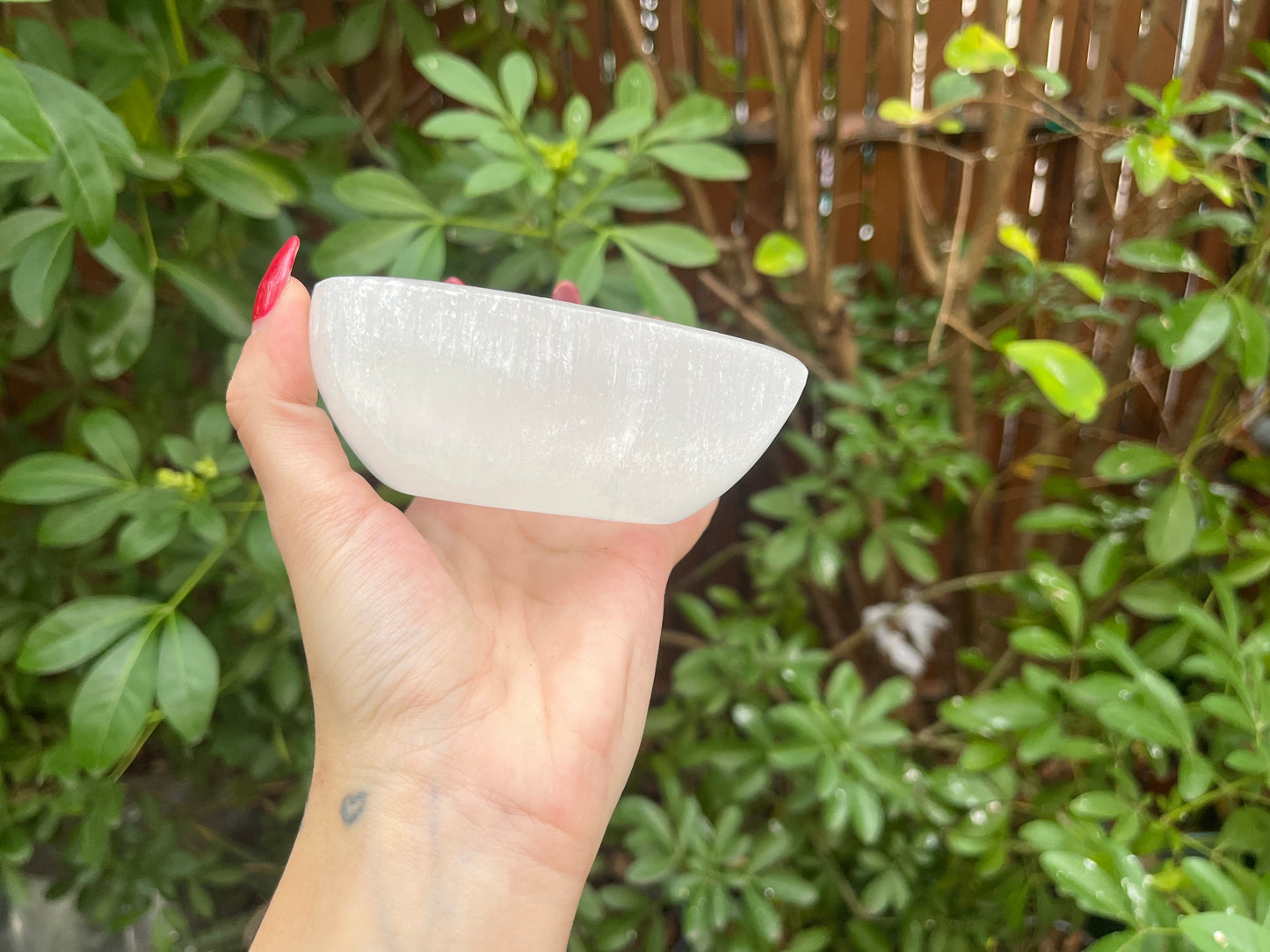 Heart-Shaped Selenite Bowl