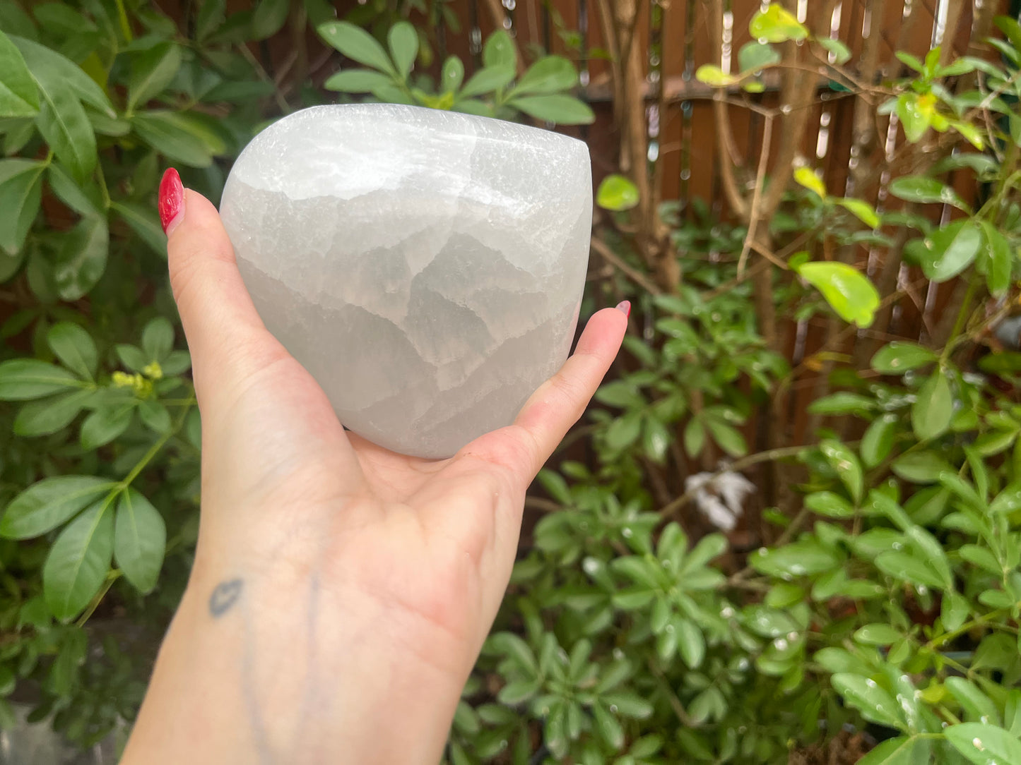 Heart-Shaped Selenite Bowl