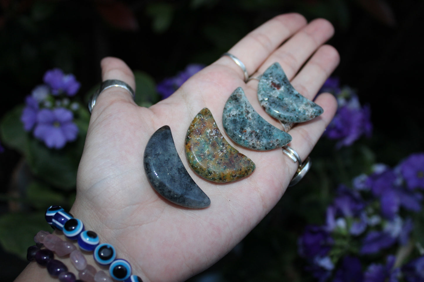 Amazonite Moon Carving