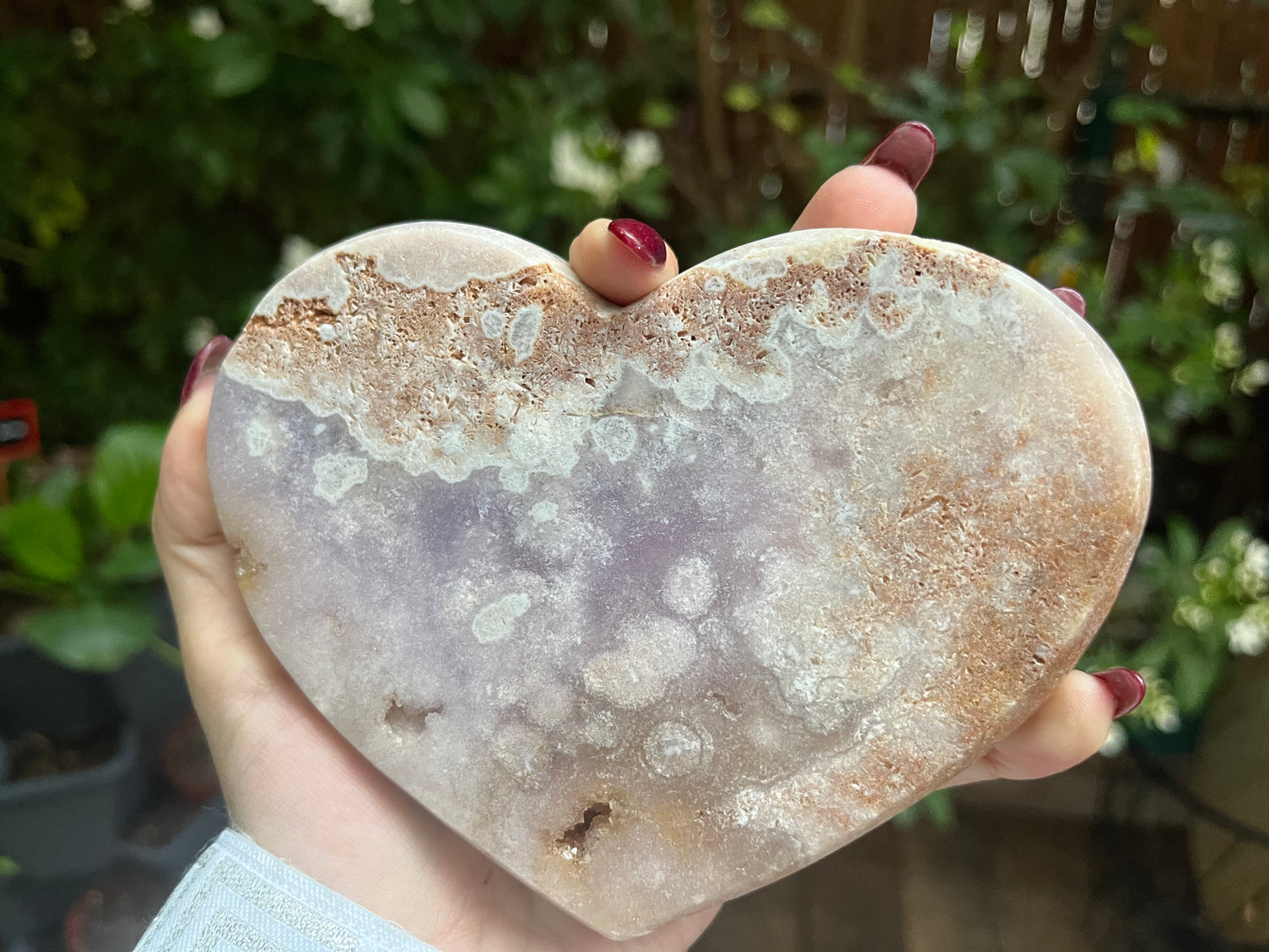 Pink Amethyst Heart Carving