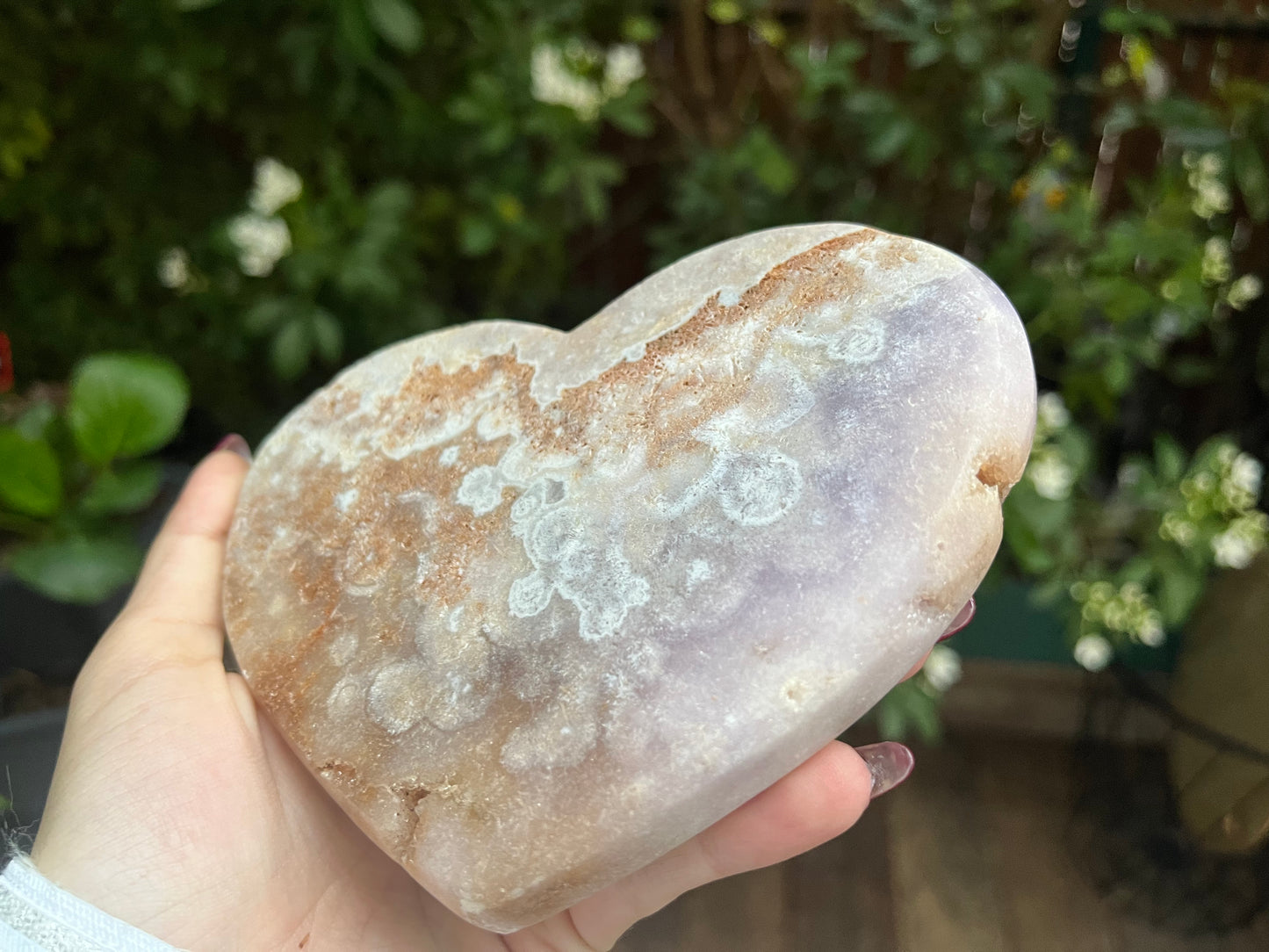 Pink Amethyst Heart Carving