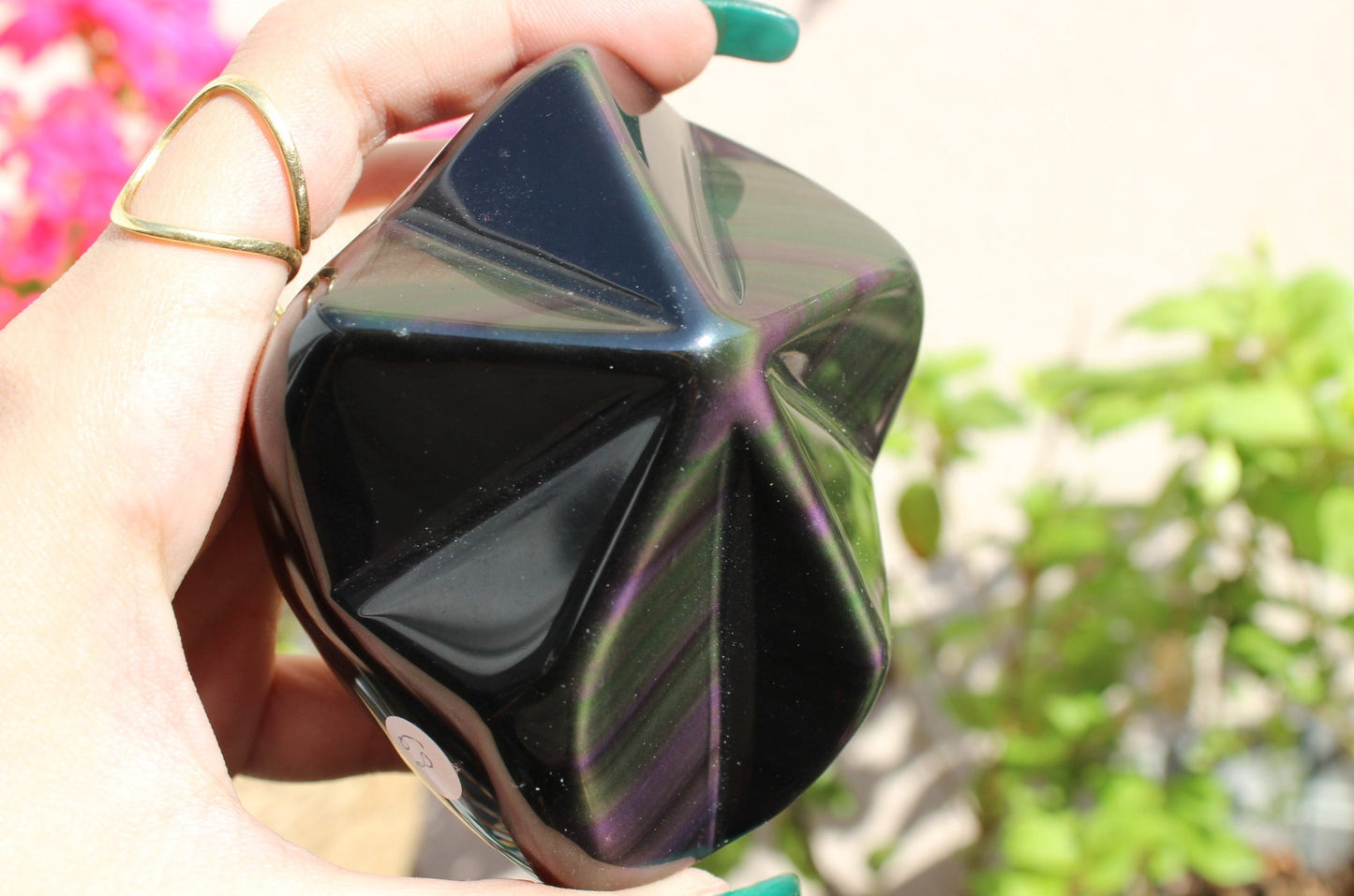 Rainbow Obsidian Star