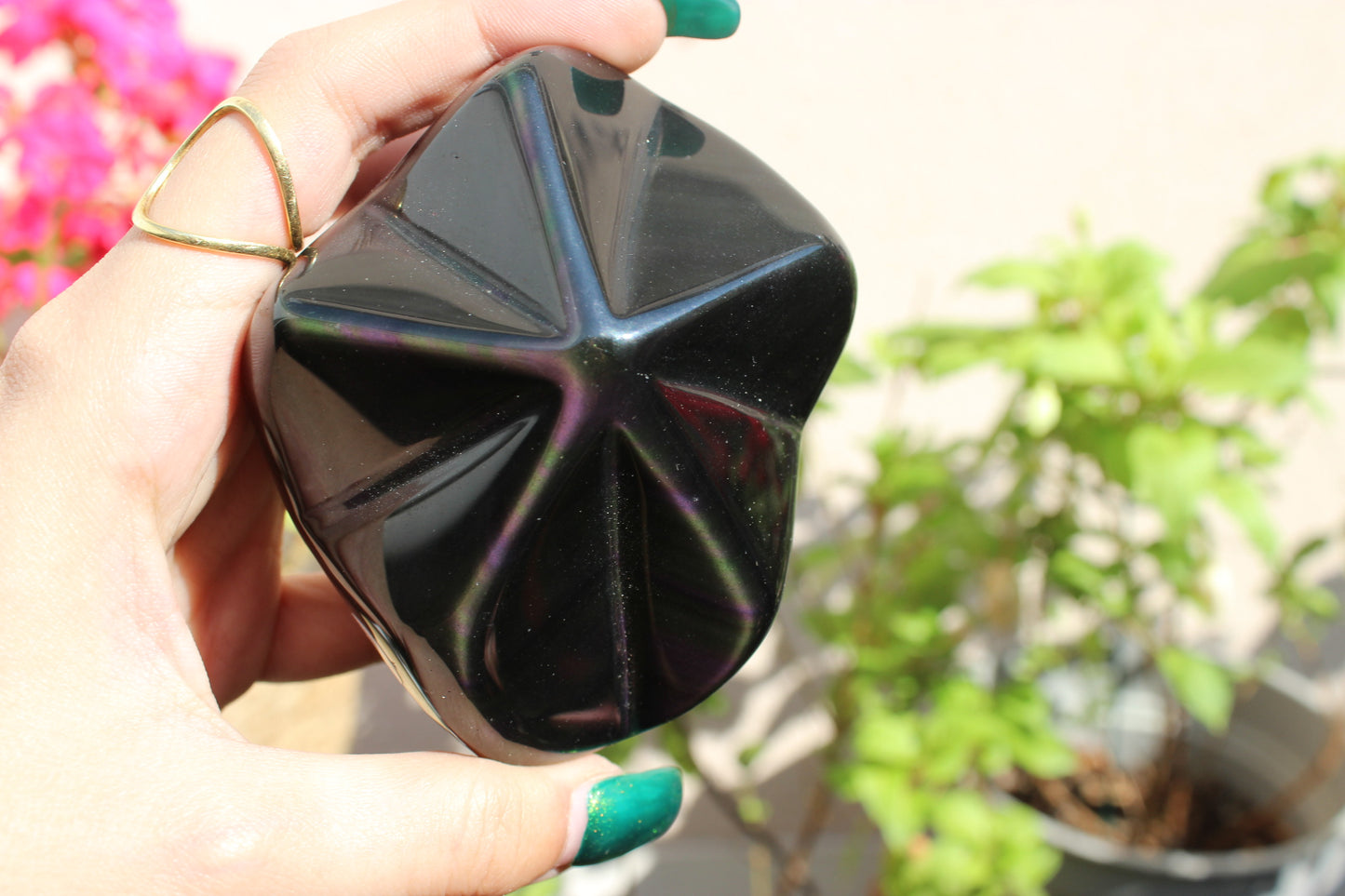 Rainbow Obsidian Star
