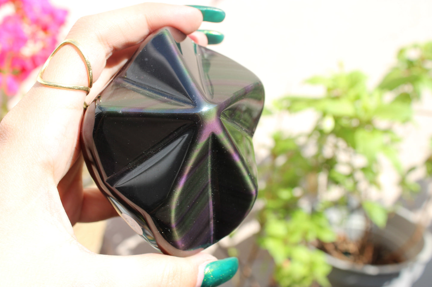 Rainbow Obsidian Star