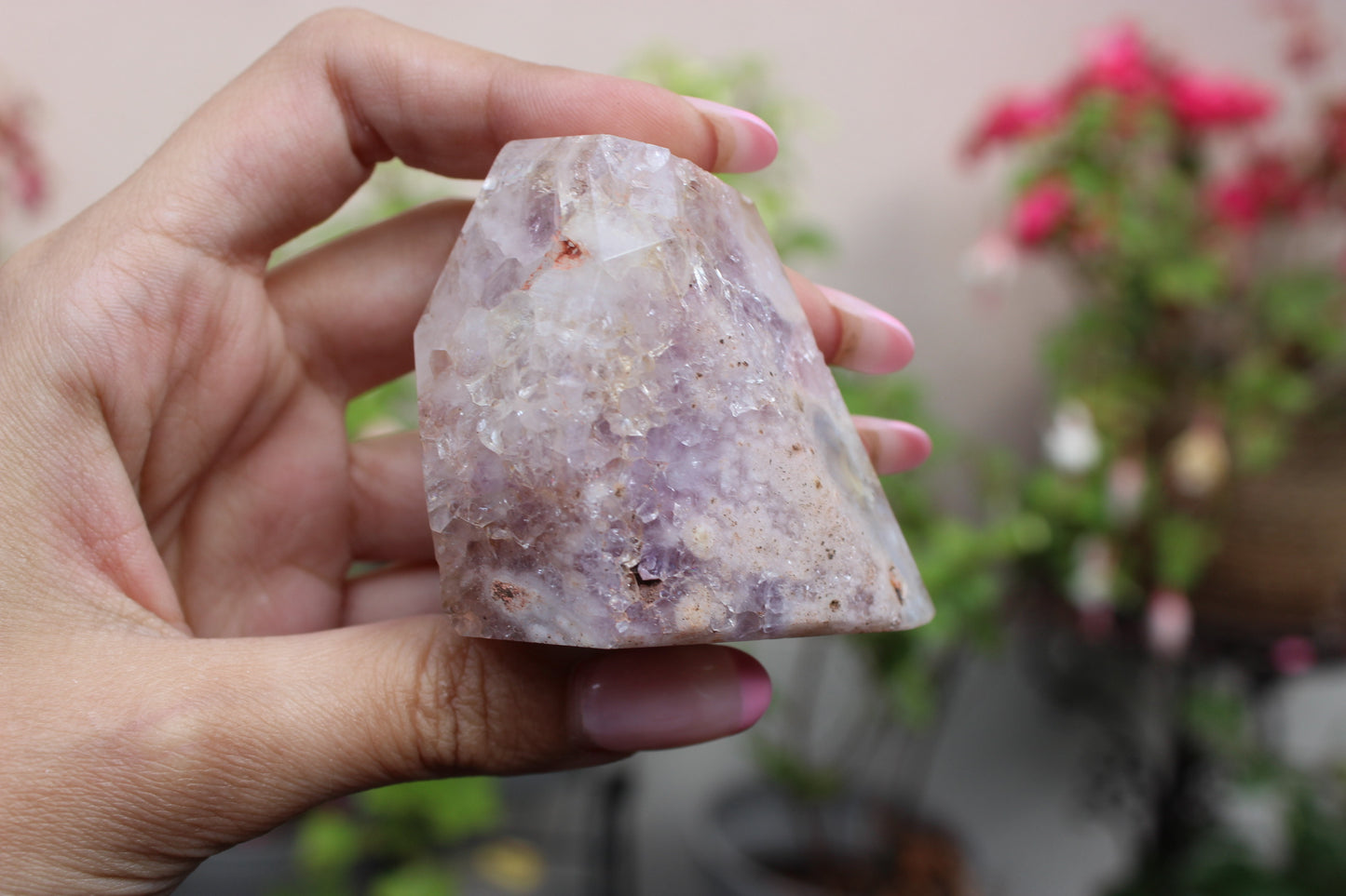 Pink Amethyst Flower Agate Free Form
