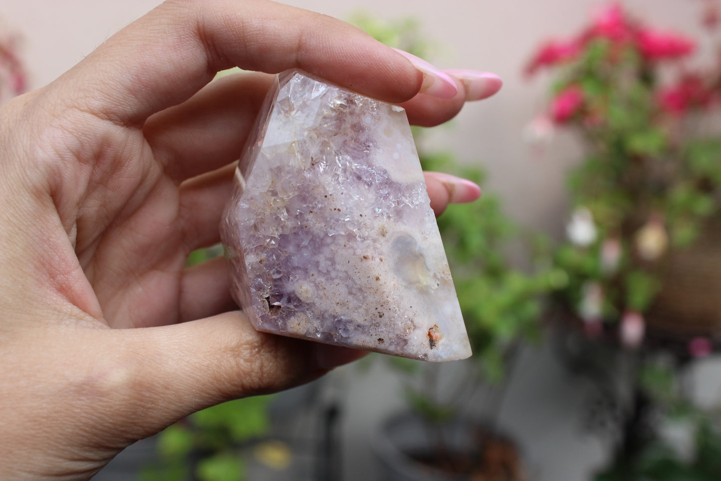 Pink Amethyst Flower Agate Free Form