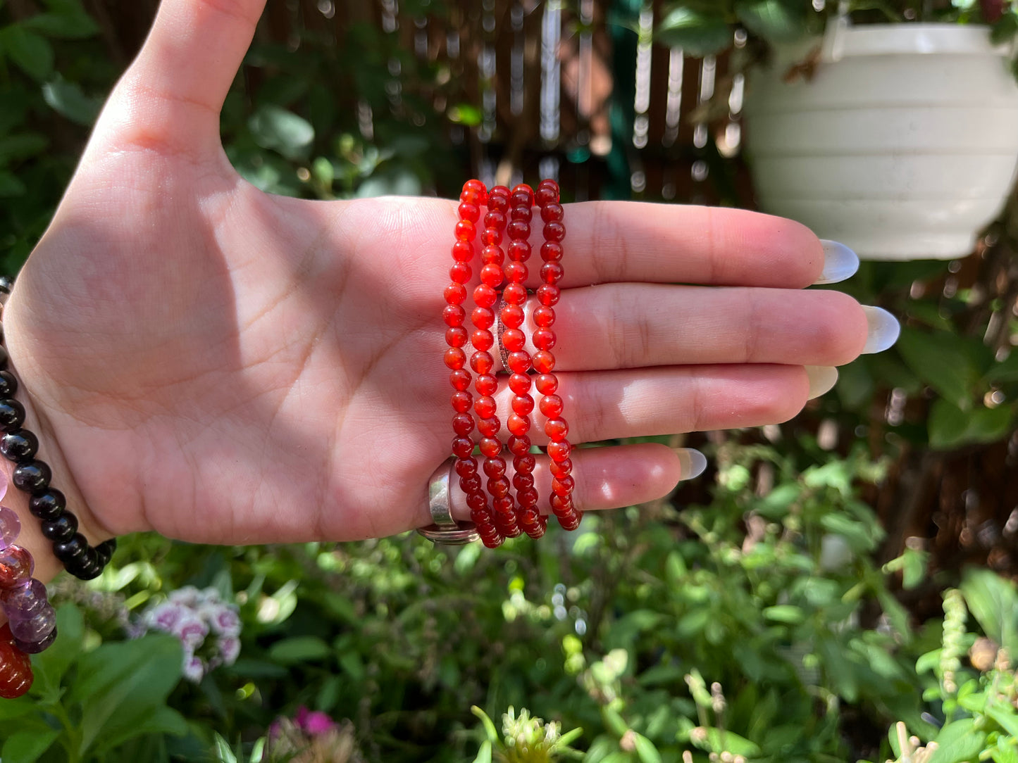 Carnelian Bead Bracelet