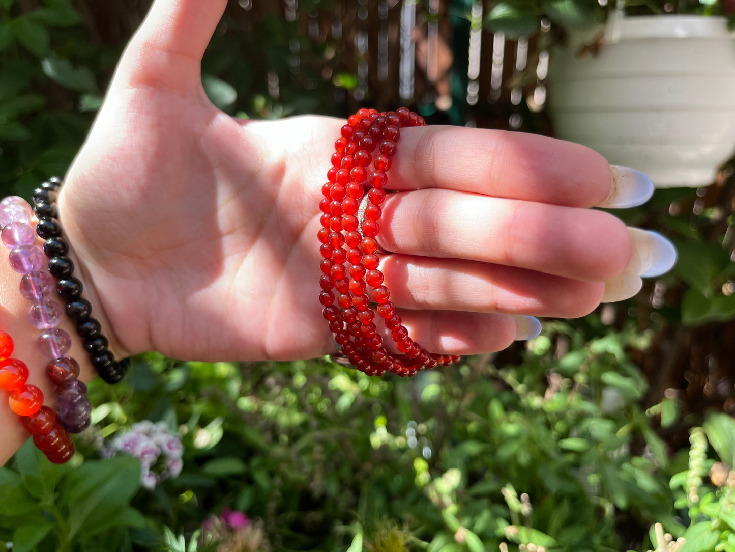 Carnelian Bead Bracelet