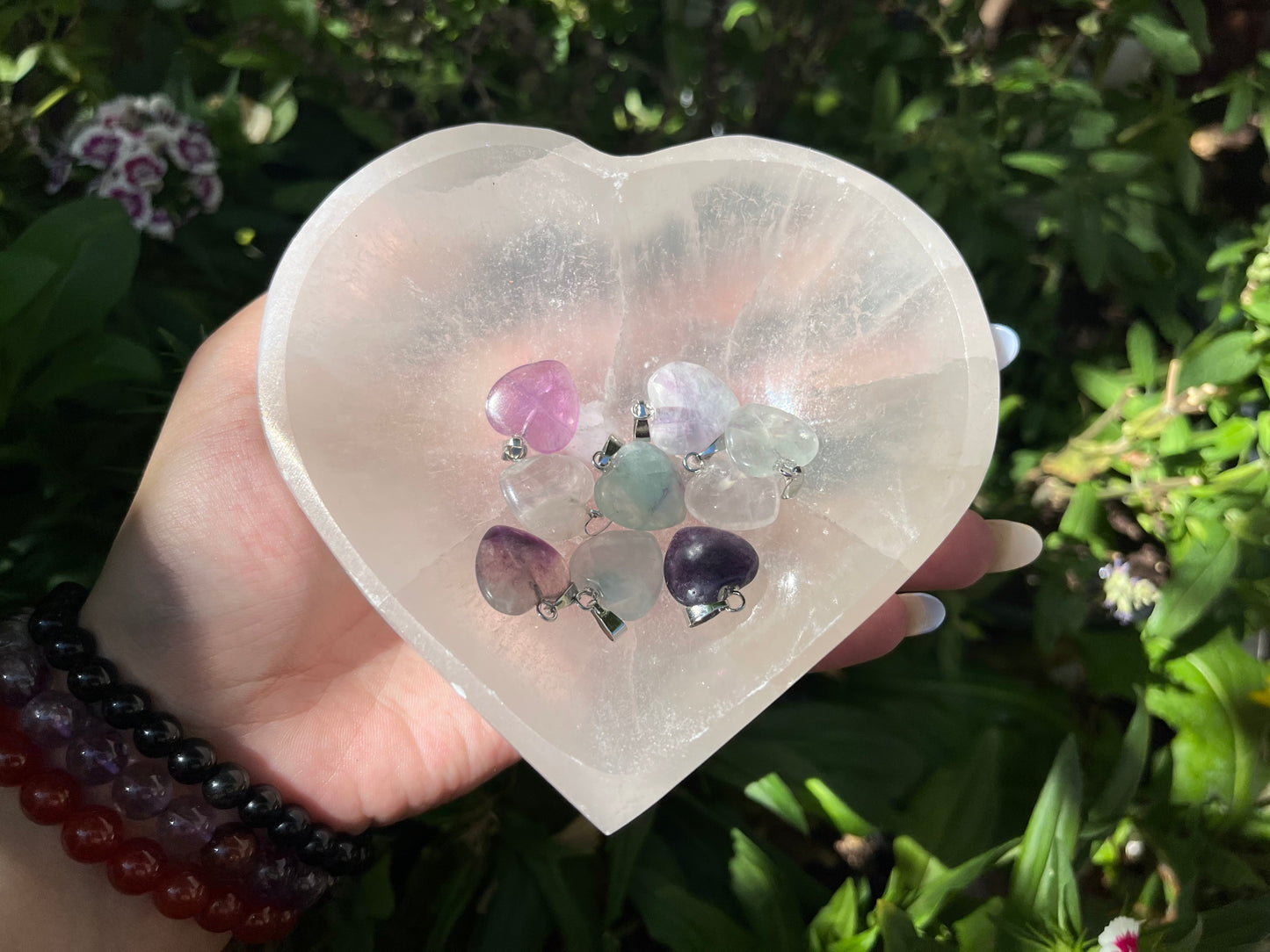 Heart-Shaped Fluorite Pendant