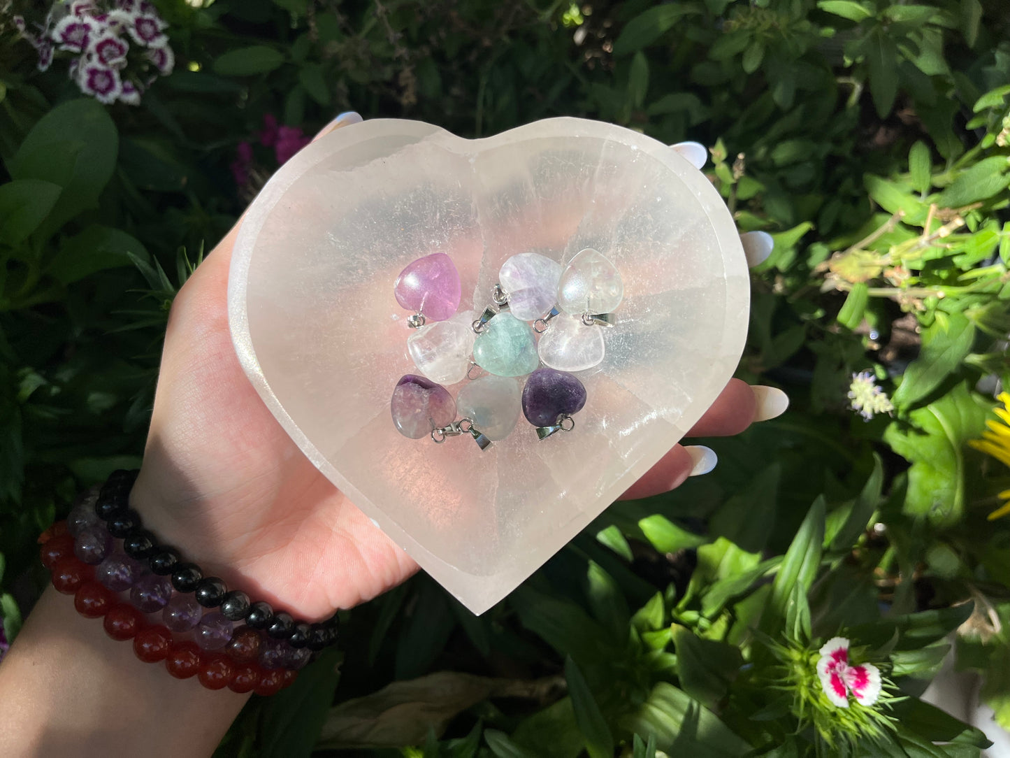 Heart-Shaped Fluorite Pendant