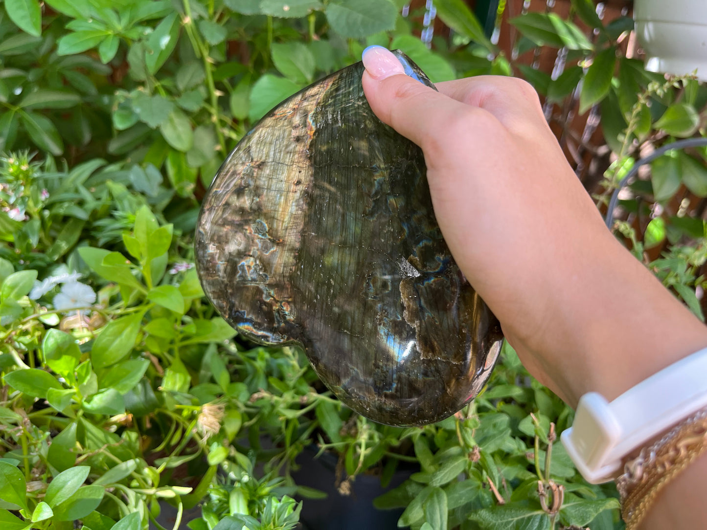 AAA Labradorite Heart Carving