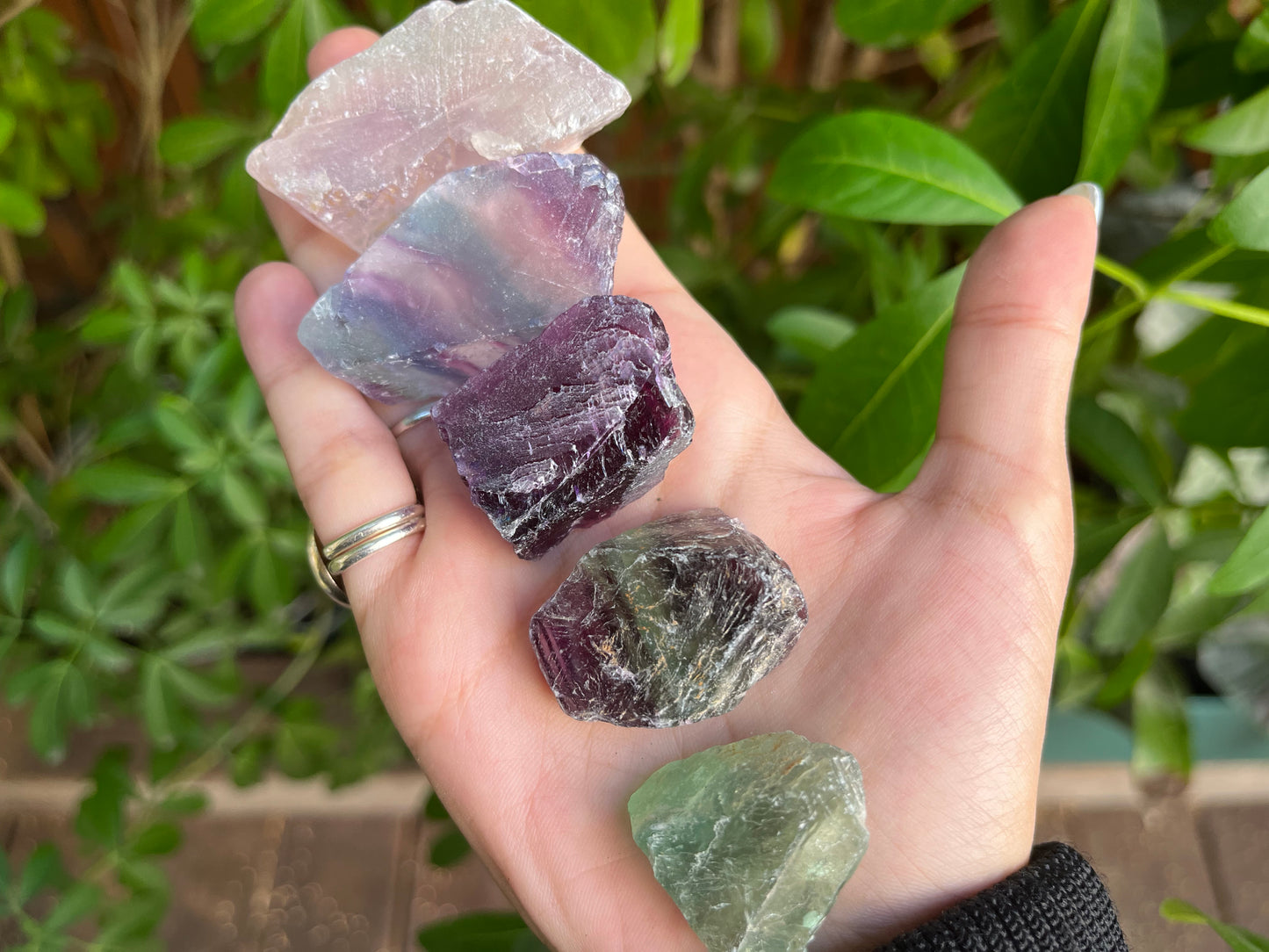 Raw Rainbow Fluorite