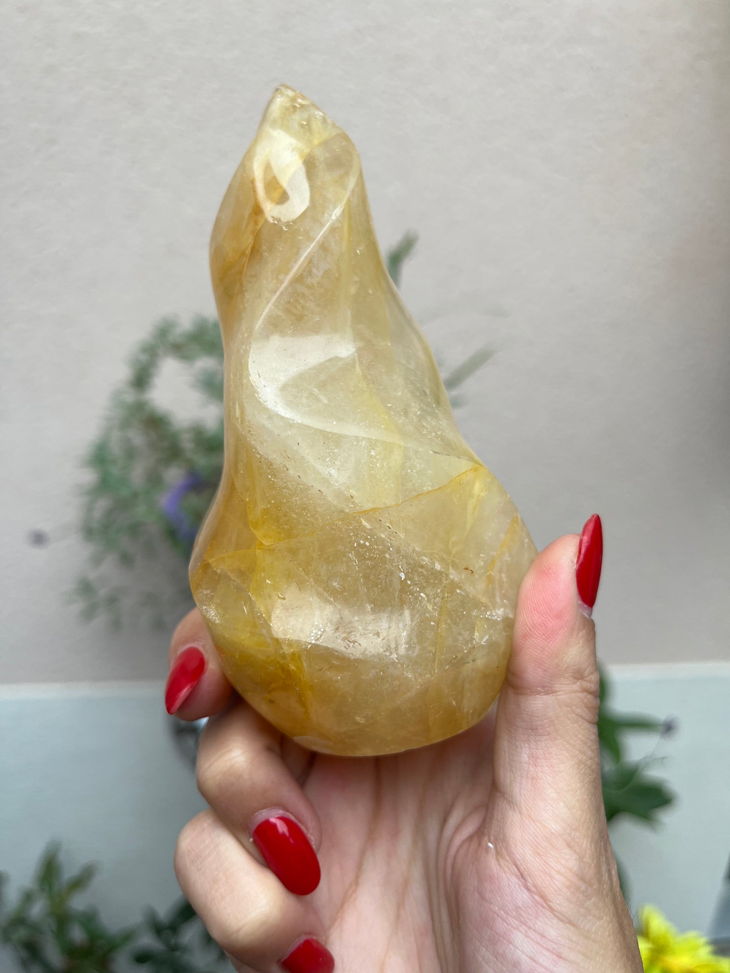 Hematite In Quartz Flame