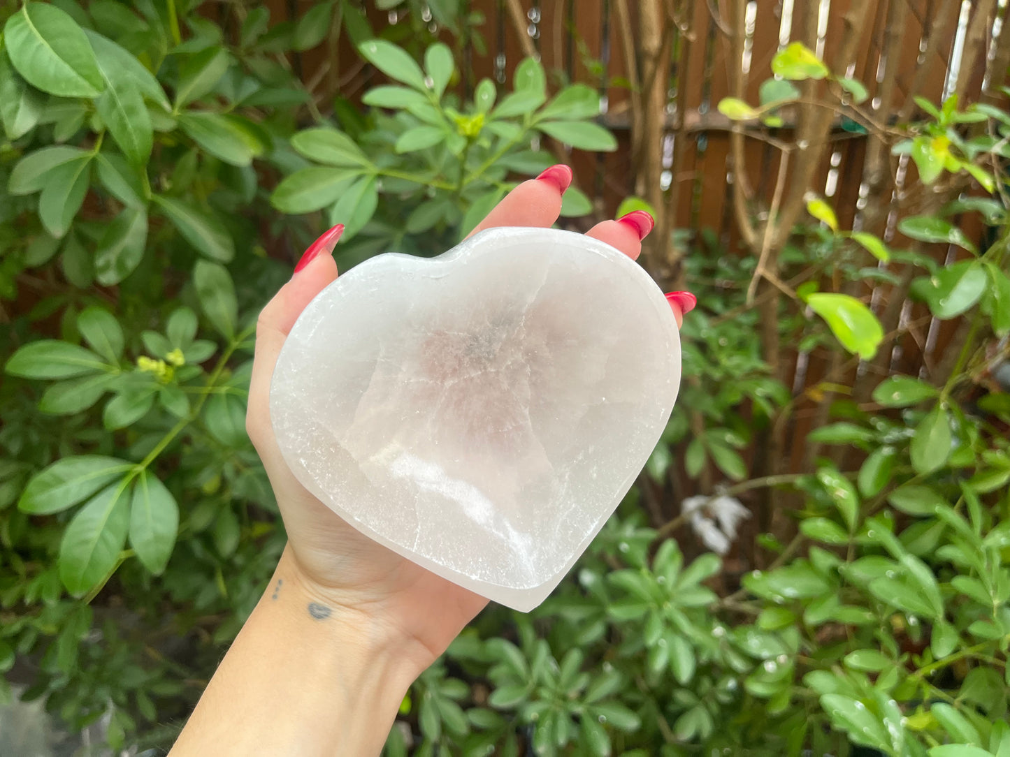 Heart-Shaped Selenite Bowl