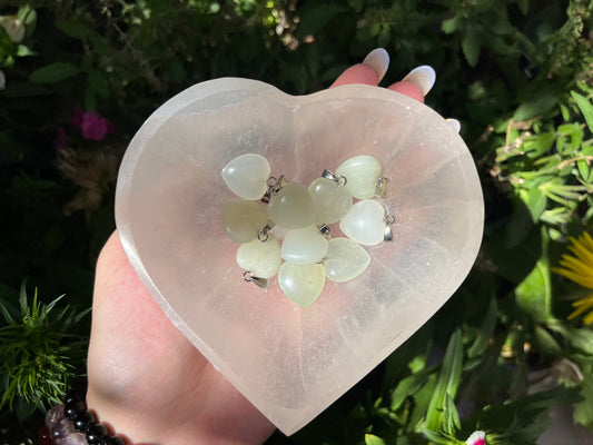 Heart-Shaped Jade Pendant